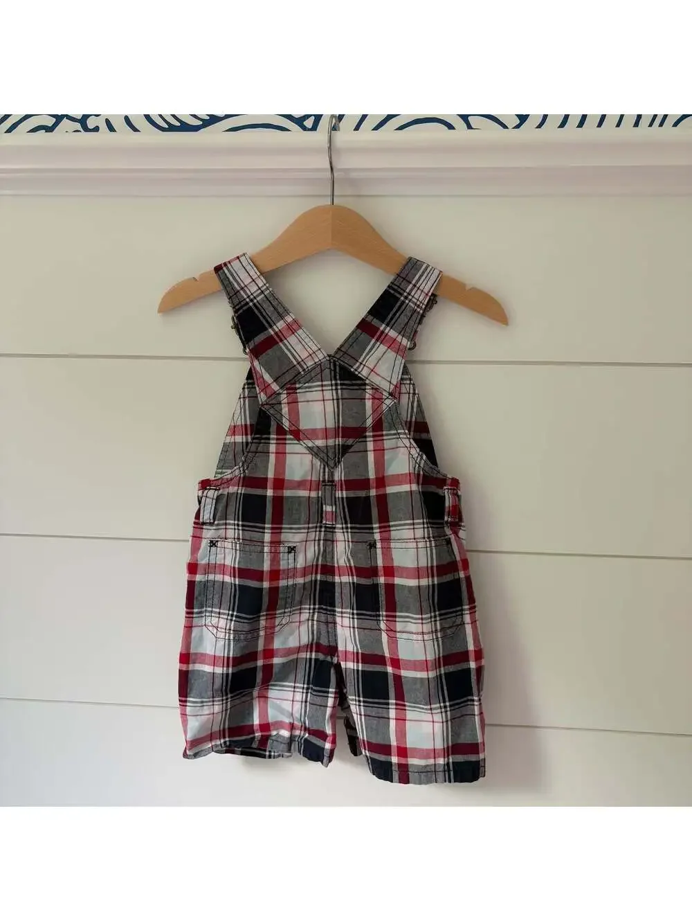 gymboree plaid shortalls